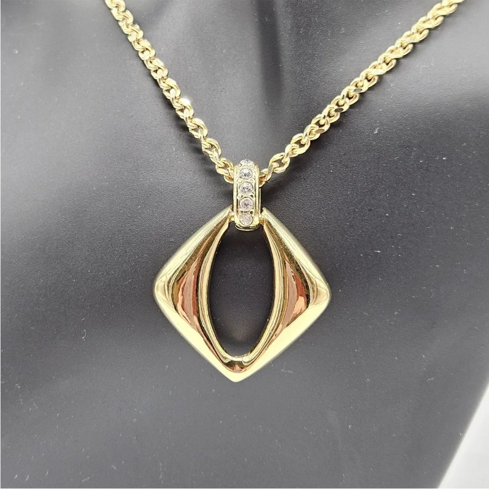 Yves Saint Laurent Gold Geometric Necklace - Picture 4 of 12